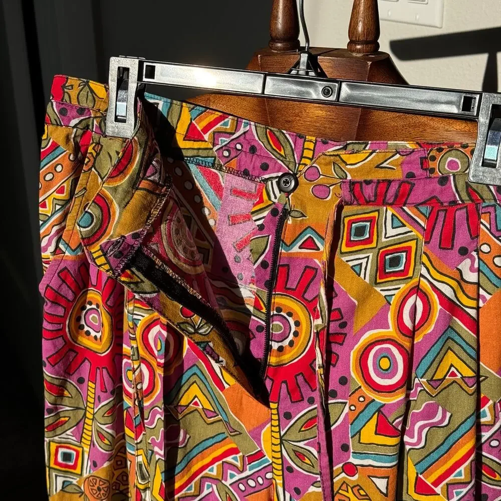 Vintage Catalina 2 Piece Set Made USA Tropical Geometric Resort Palm Springs M